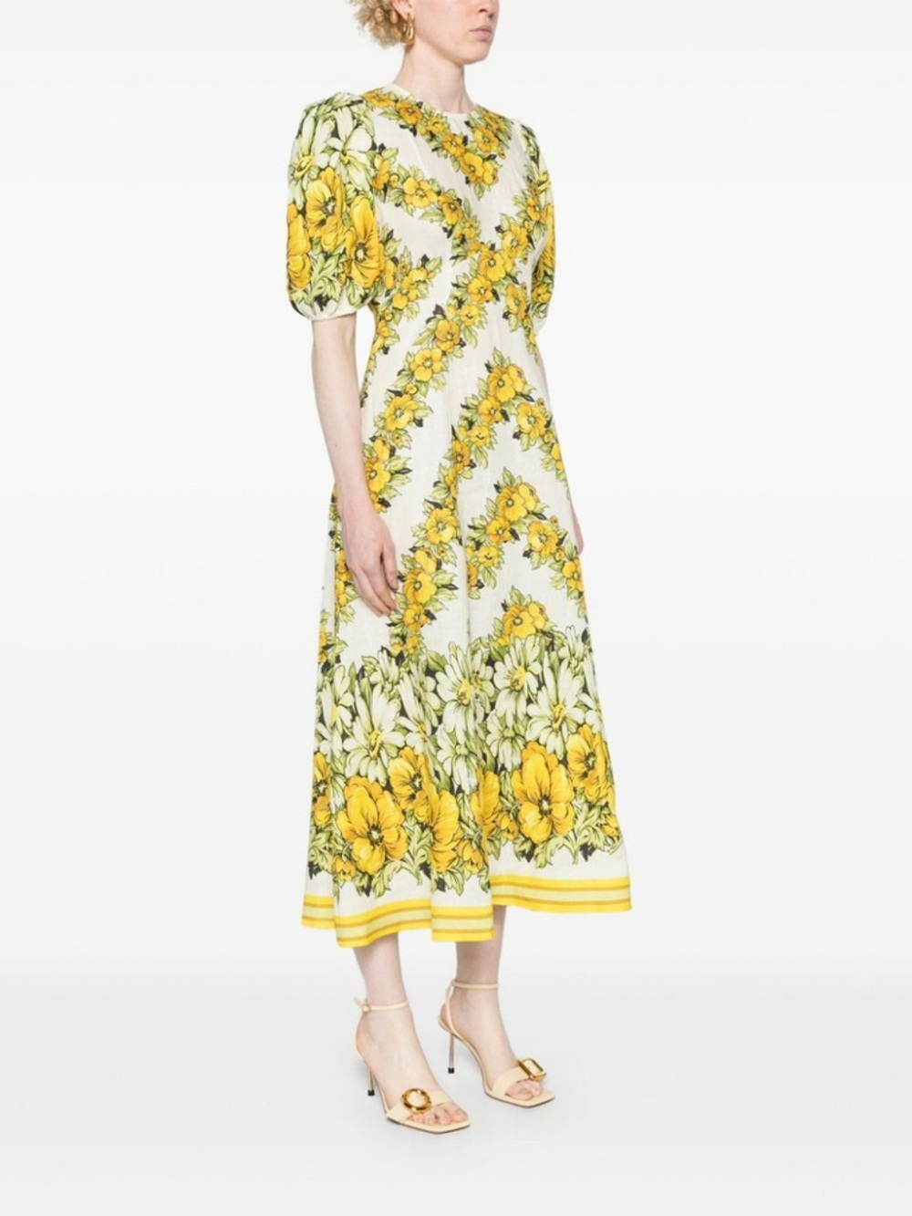 Alemais Gisele linen midi dress, US 2